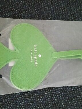 Kate Spade Grass Green  Spade Luggage Tag/Bag Charm With Kate Spade logo